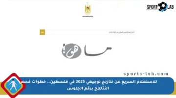للاستعلام السريع عن نتائج توجيهي 2025 في فلسطين.. خطوات فحص النتائج برقم الجلوس
